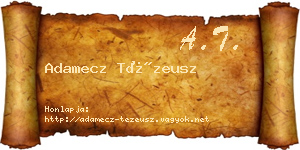 Adamecz Tézeusz névjegykártya